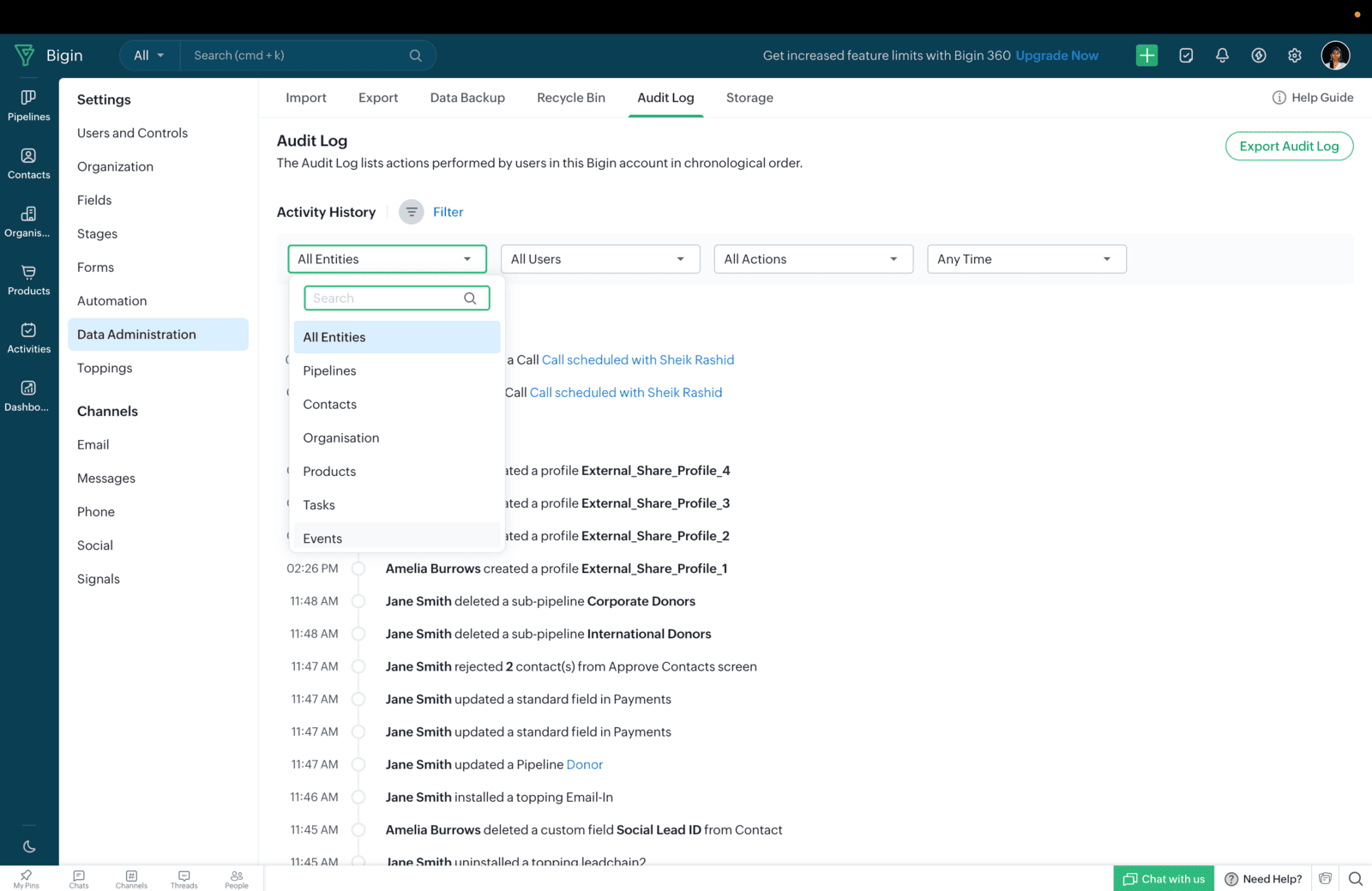 Updates from Bigin cloudflow solutions